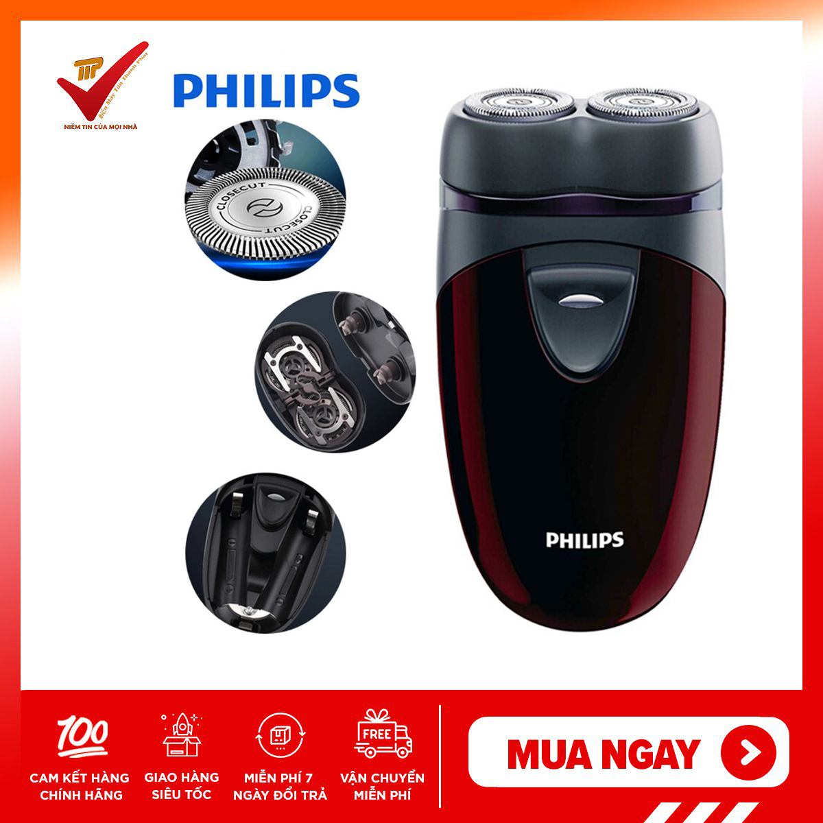 (BH 2 NĂM CH)Máy cạo râu cao cấp giá rẻ Philips PQ206