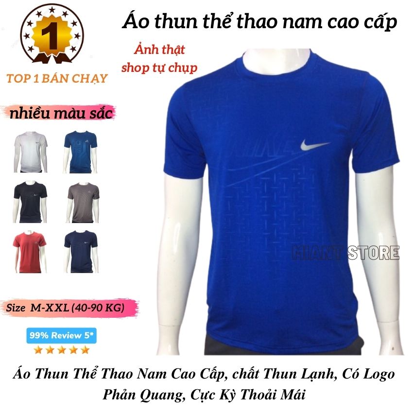 Áo Thun Nam Cao Cấp ❤️FREESHIP❤️ Áo Thun Nam Thể Thao, Chất Thun Lạnh Mát, Co Giãn 4 Chiều, Logo Phản Quang