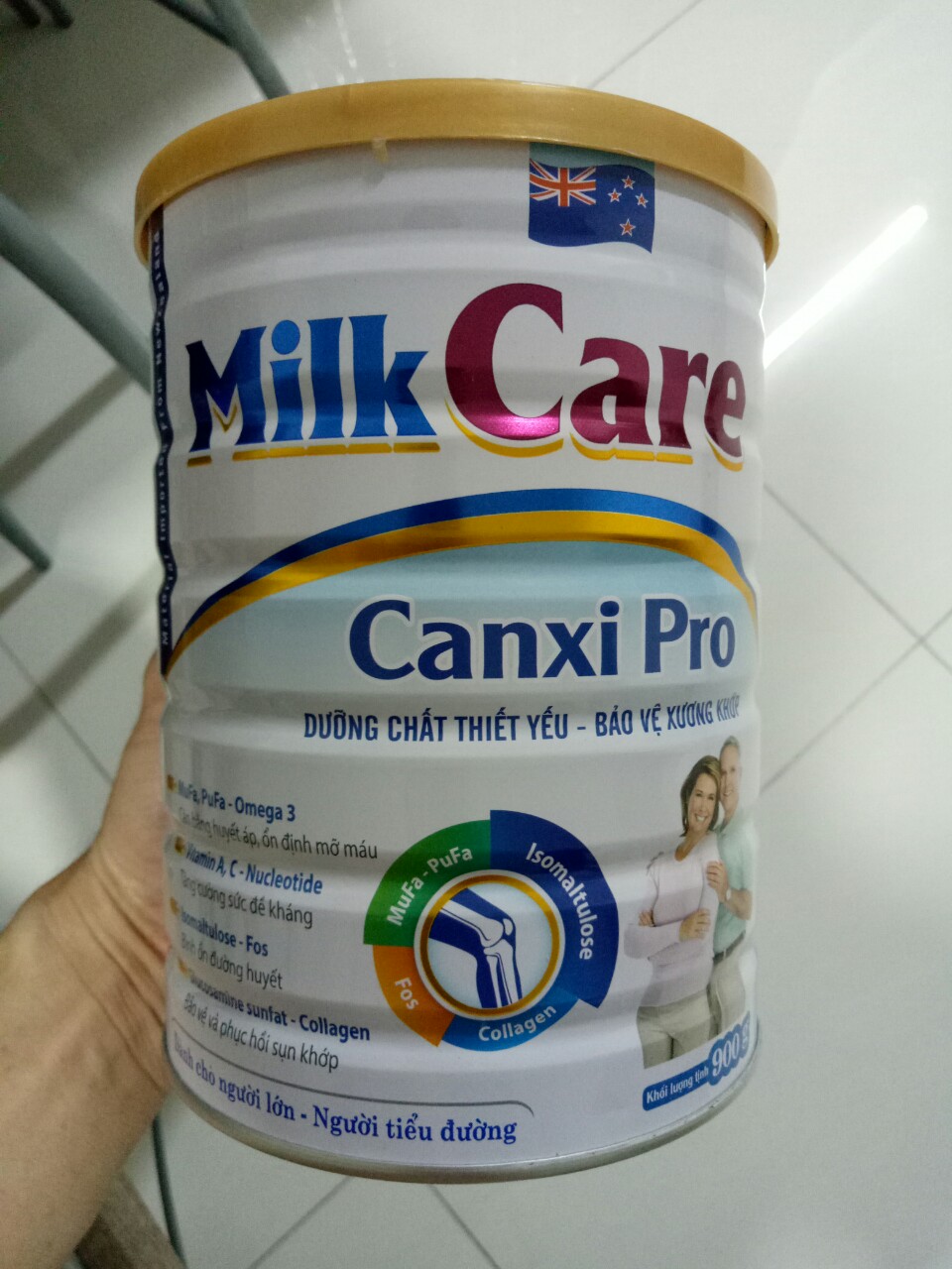 Sữa milkcare canxi pro cứng xương khớp lon 900g - Sữa Canxi pro 900g dùng được cho người tiểu đường, ngăn ngừa loãng xương - Xương chắc, khớp khỏe
