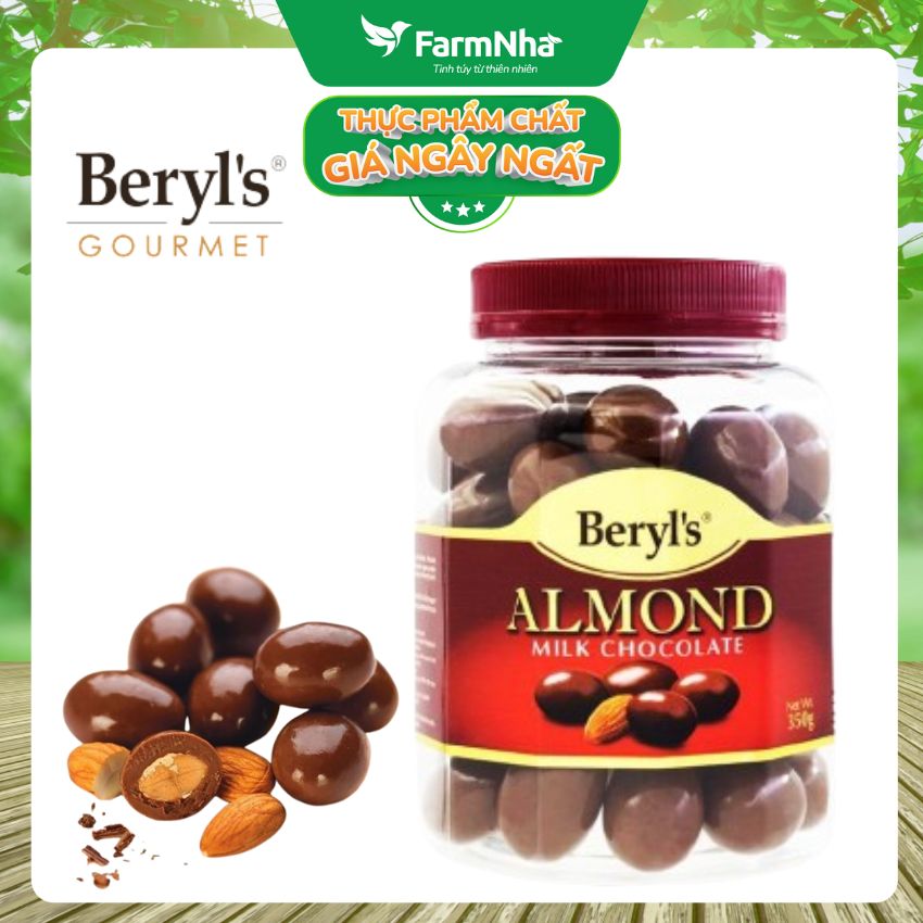 Sô cô la Almond Milk Beryls 350g - Socola sữa và hạnh nhân thơm ngon béo ngậy