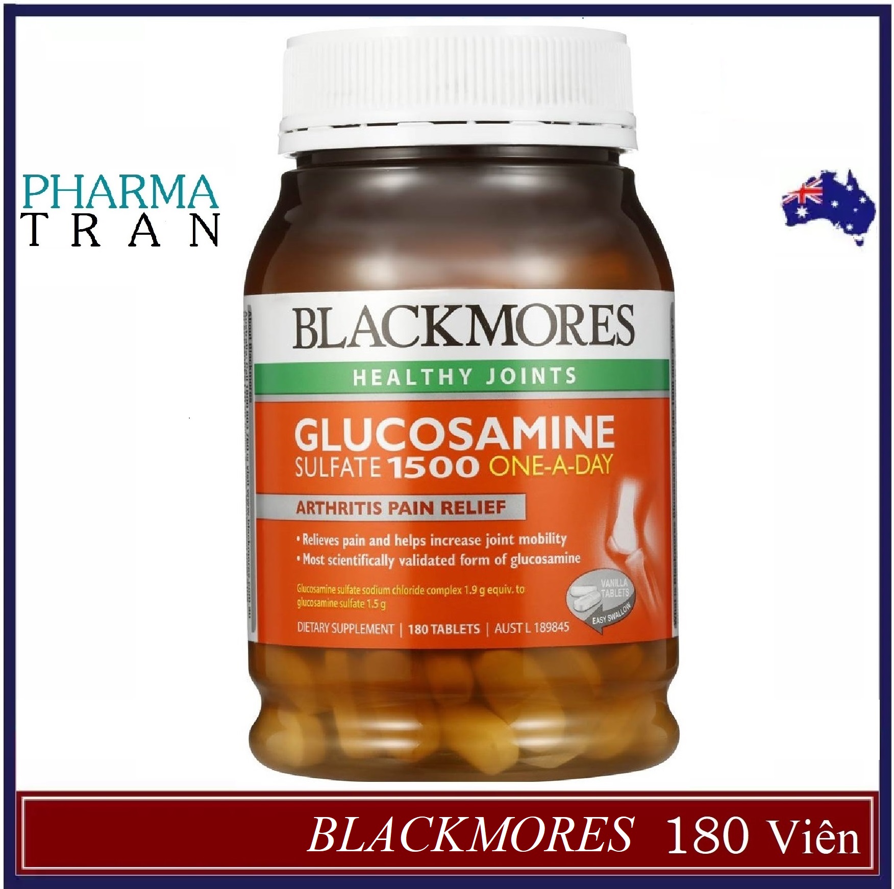 blackmore glucosamine 1500mg 180 vien