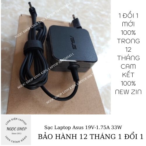 Sạc laptop asus vuông 19v-1.75a 33w asus x453 x553 e402 k401l e502 e402 e403 k401lb k401u x540l k401ub k401 a556u ux410