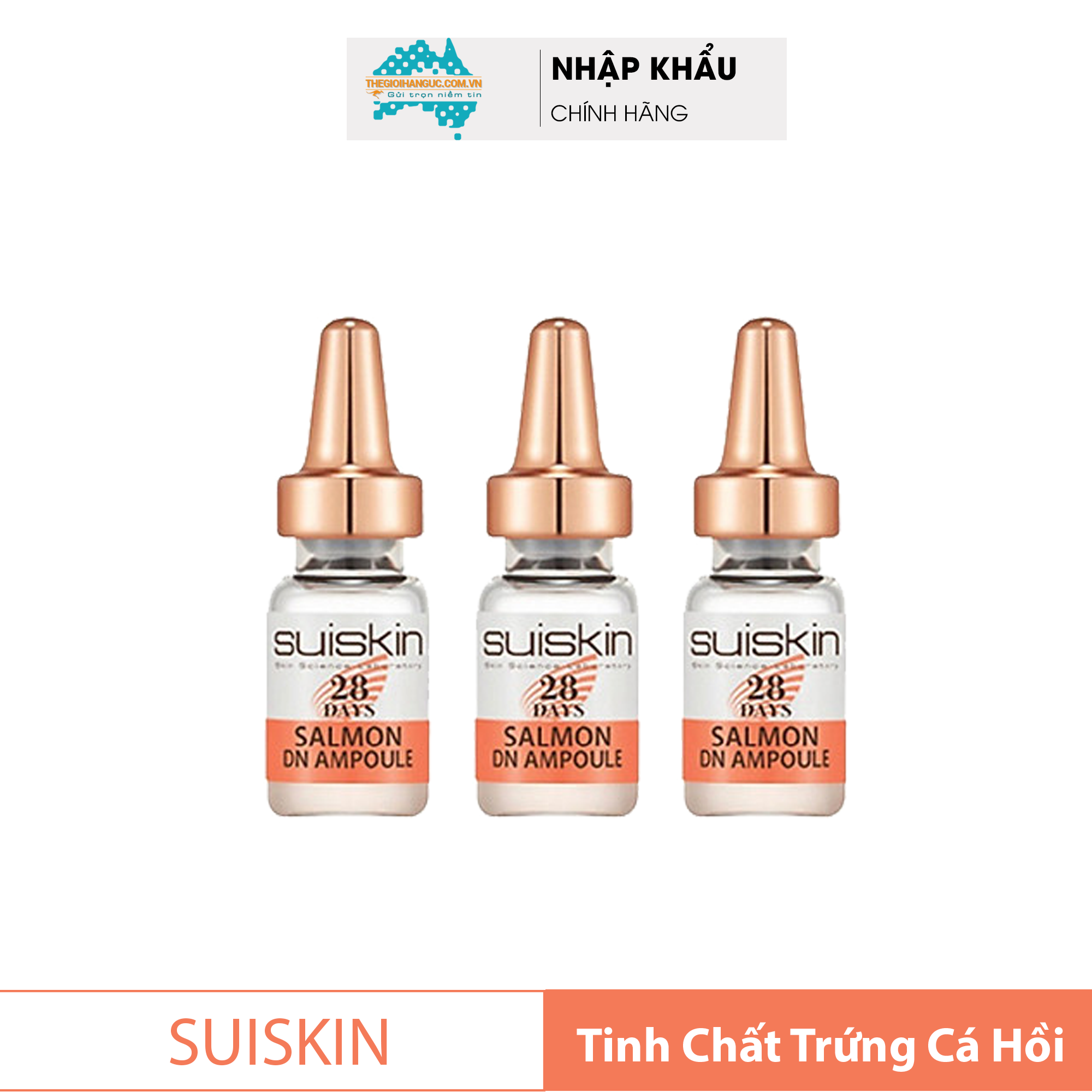 [COMBO] 3 lọ Tinh Chất trứng cá hồi Salmon DN Ampoule - Dược Mỹ Phẩm Suiskin Hàn Quốc