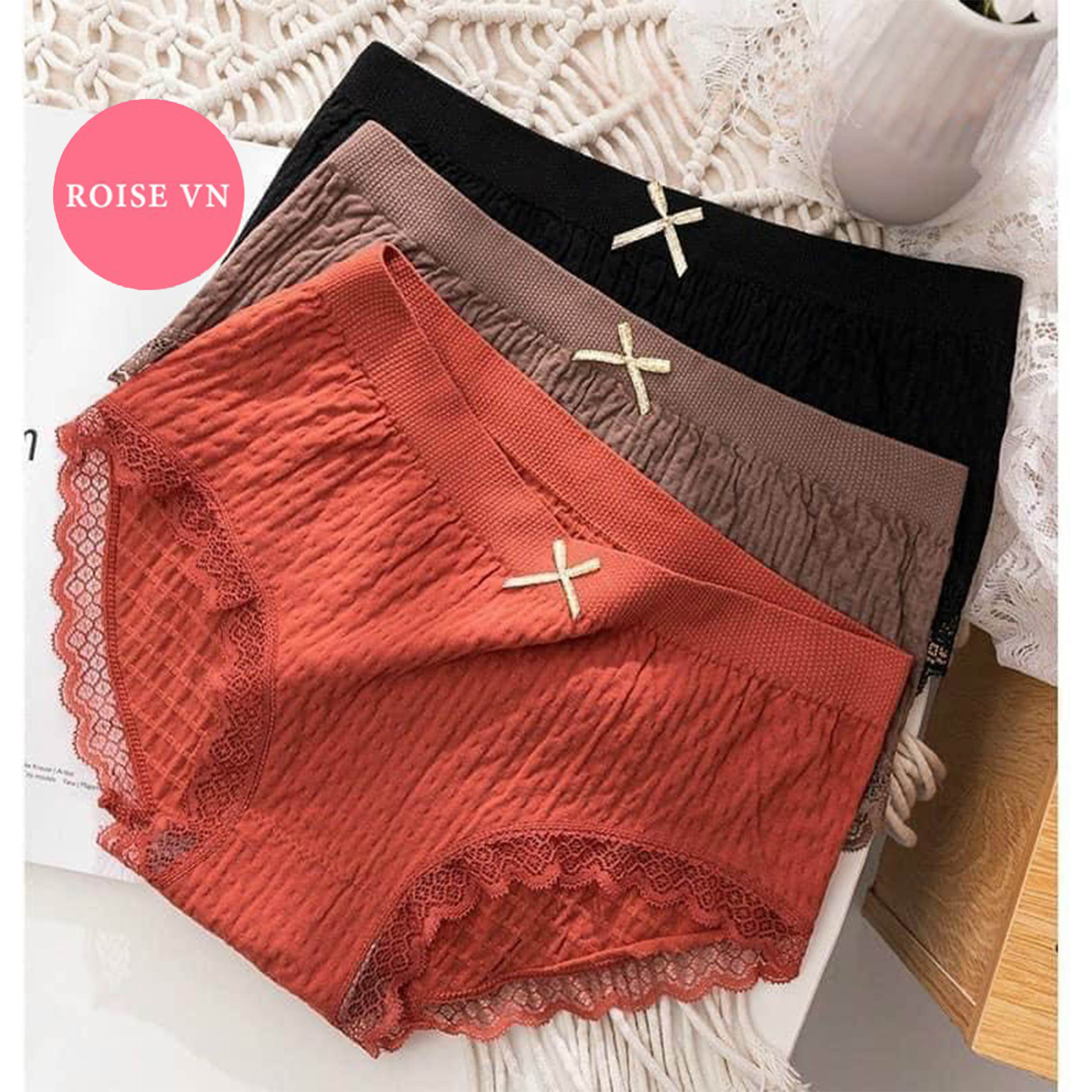 Quần lót nữ cotton nhăn loại 1 kháng khuẩn co dãn 4 chiều hot hit