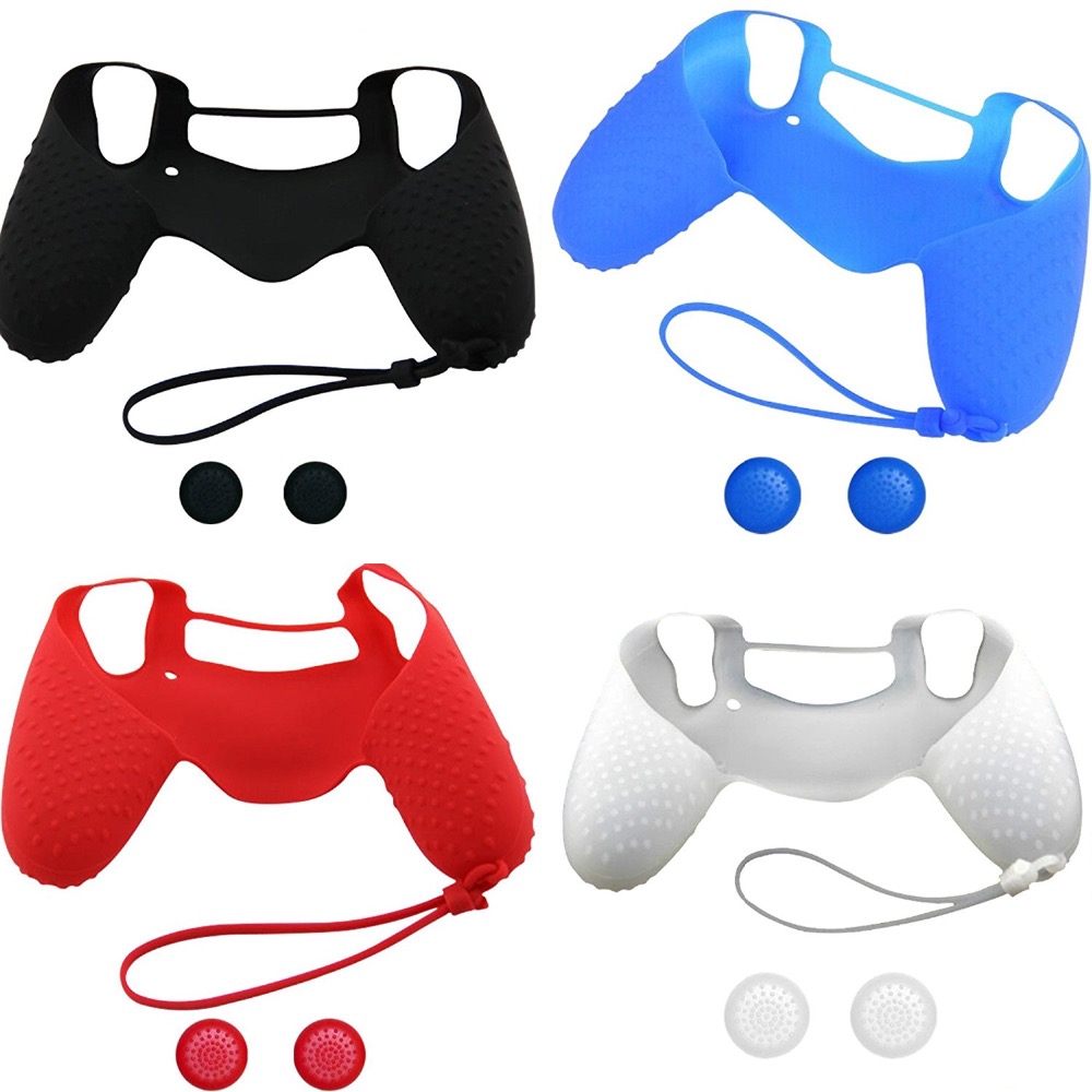 Bọc Silicone Cho Tay Cầm PS4 Thế Hệ Mới (kèm bọc núm)
