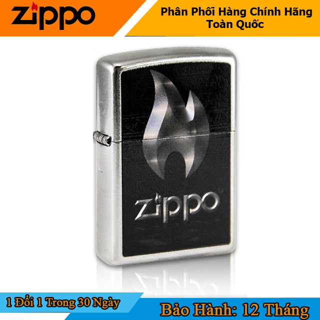 Hộp quẹt, bật lửa xăng đá zippo mỹ, họa tiết hình ngọn lửa, in logo zippo, tô đậm thêm nét độc đáo và sự sang trọng cho người dùng, bật lửa dữ xăng cực tốt