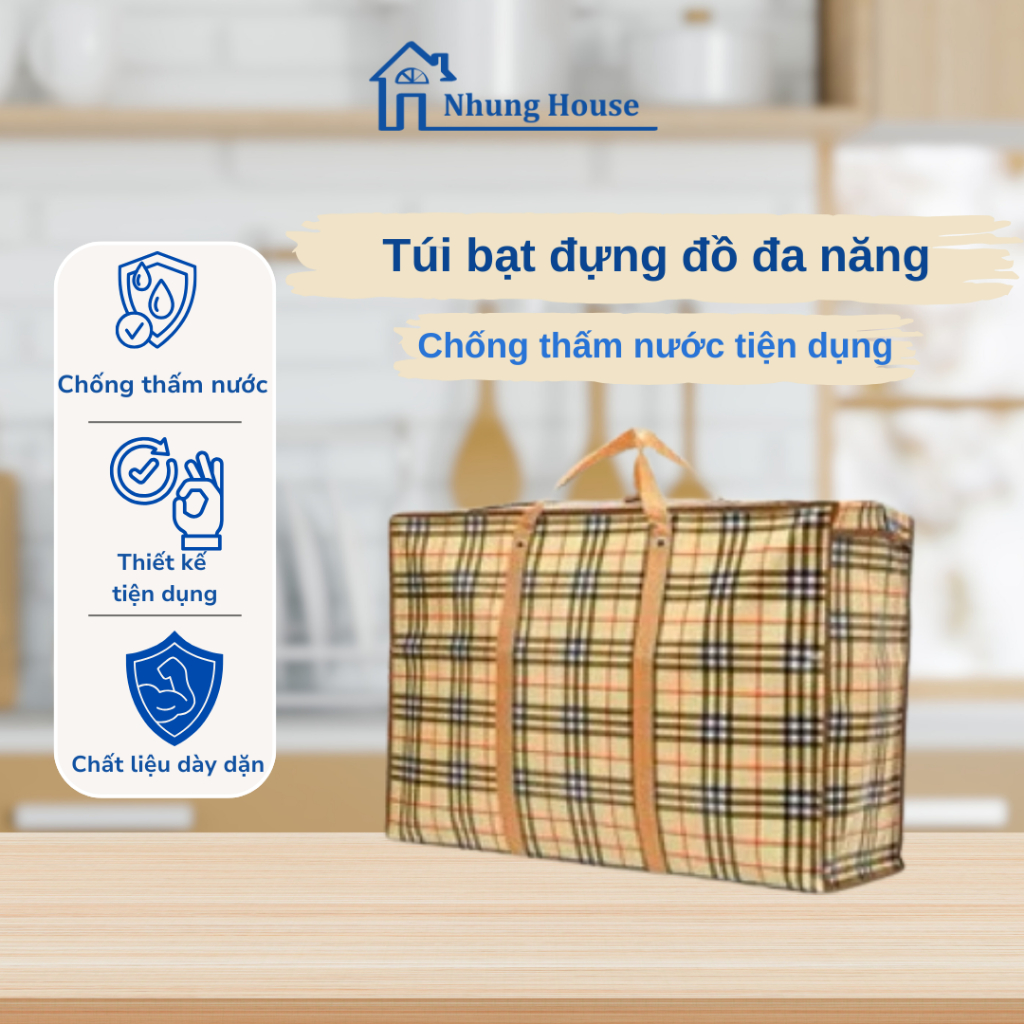 Túi bạt đựng quần áo, chăn màn đa năng chống thấm nước, gọn gàng tiện lợi