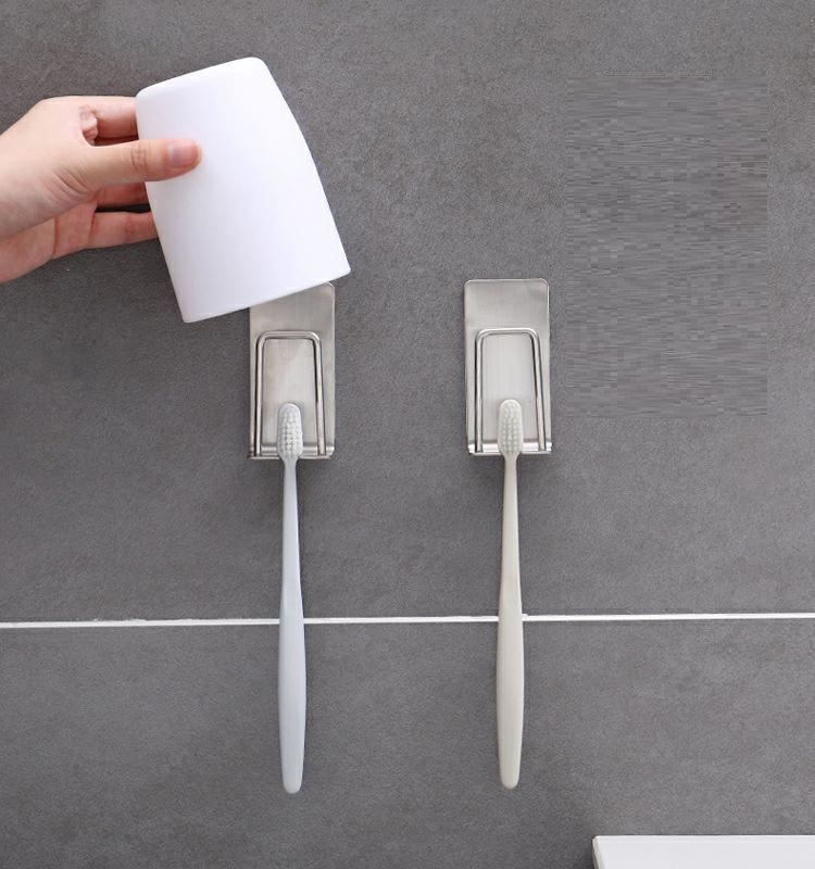 Combo 2 Giá treo bàn chải đánh răng INOX SUS304 dán tường gạch men keo 3M -iuiushop