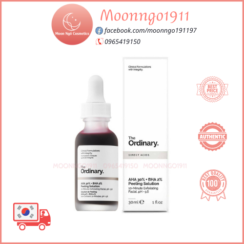 Tẩy tế bào chết aha 30% + bha 2% peeling solution 30ml - serum peel da the ordinary