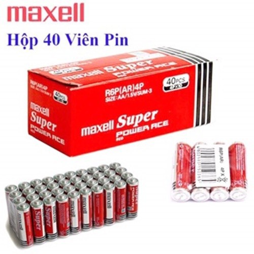 Pin tiểu AA Super Maxell hộp 40 viên