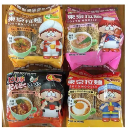 Mỳ Tokyo Noodle Vị Trứng gà, Tôm Yum và Tôm thịt lợn siêu ngon hàng nội địa Nhật cho bé ăn dặm mì tôm gói 120g - Rùa Ruik