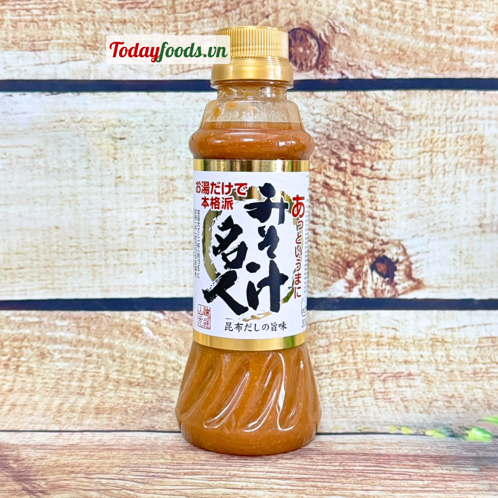 Tương MISO DASHI tảo bẹ nấu canh YAMAGEN chai 330G | Tương miso trộn dashi sẵn tiện lợi