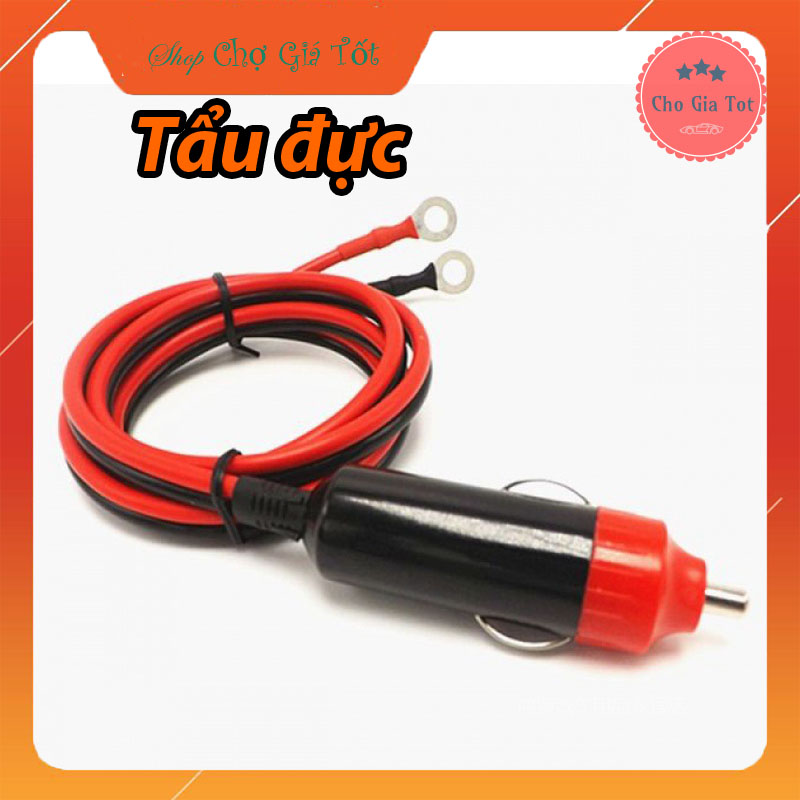 Tẩu đực đấu nối Inverter cắm lỗ sạc trên ô tô (Không cầu chì)
