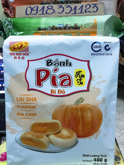 Bánh pía mini tân huê viên - kim sa bí đỏ