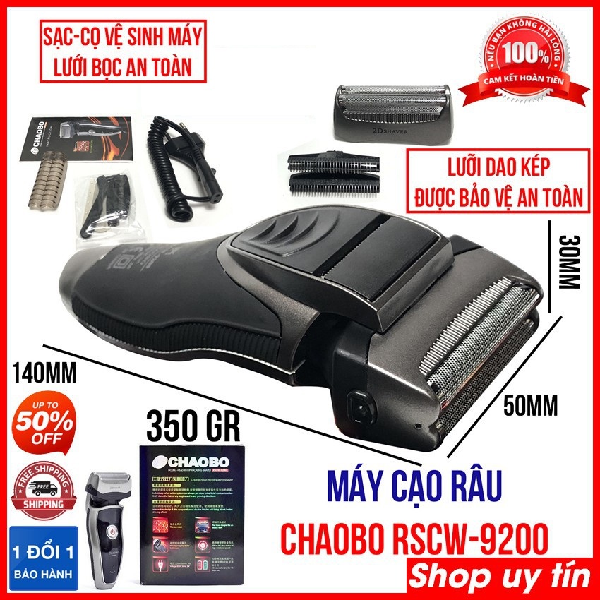 Máy cạo râu đa năng mini Chaobo RSCW-9200 dao cạo râu điện chính hãng-2 lưỡi-giá rẻ Máy Cạo Râu Giá Hấp Dẫn -50% - Vệ Sinh Làm Sạch Da Vùng Mặt