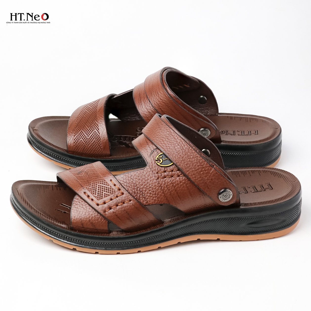 HT NEO Dép sandal nam trung niên Da bò xịn đế kếp siêu bền hàng cao cấp cực đẹp hàng mới 2021, Sandal nam da bò đế cao kếp  Thương hiệu giày da uy tín hàng đầu Hà Nội  ( SD88- nd )