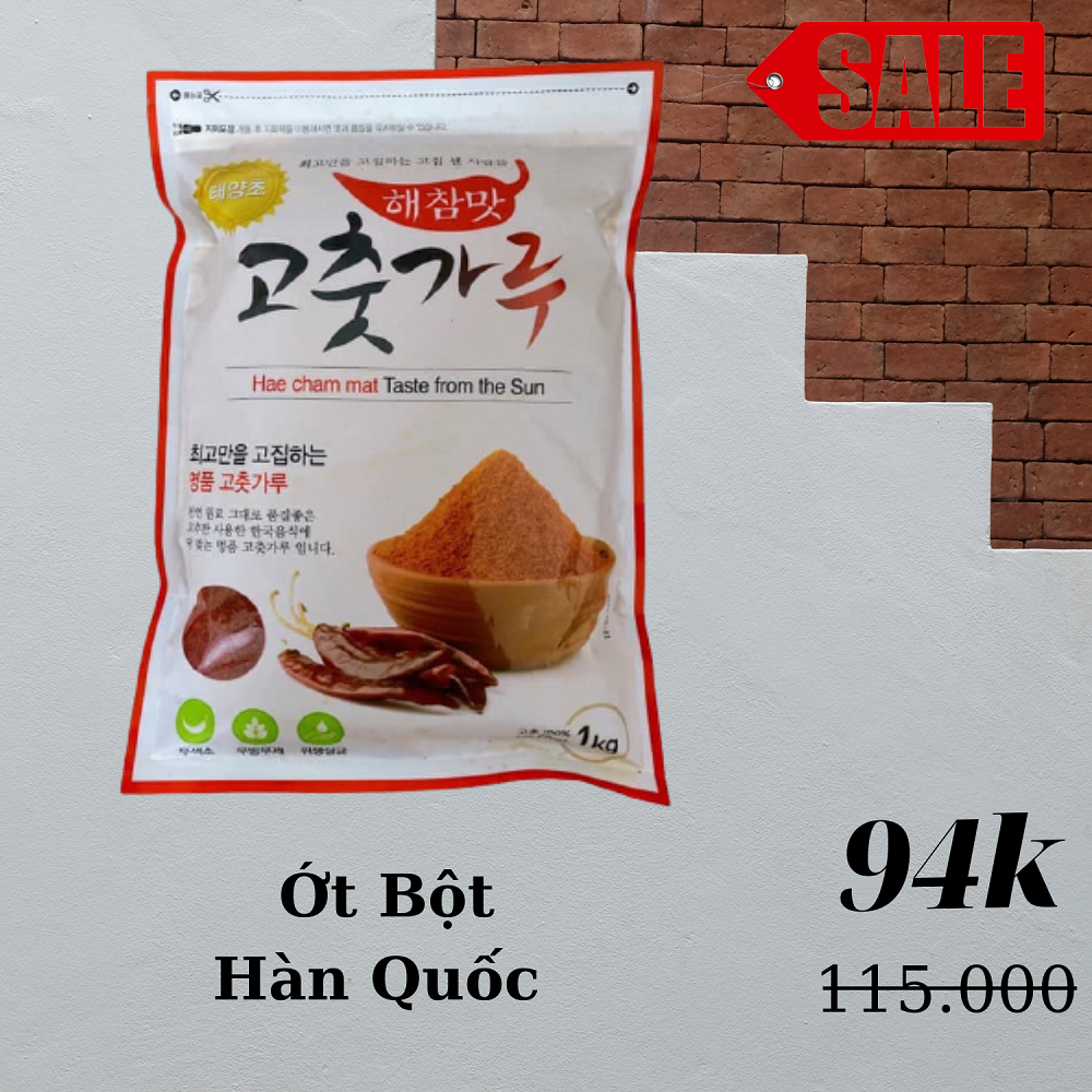 1kg ớt bột haecham mat hàn quốc nhập khẩu, kim chi