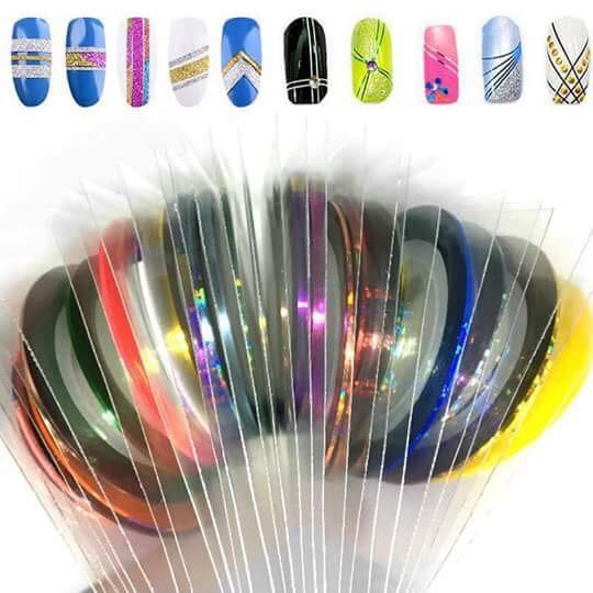 Set 01 dây line kim tuyến trang trí móng làm nail mi