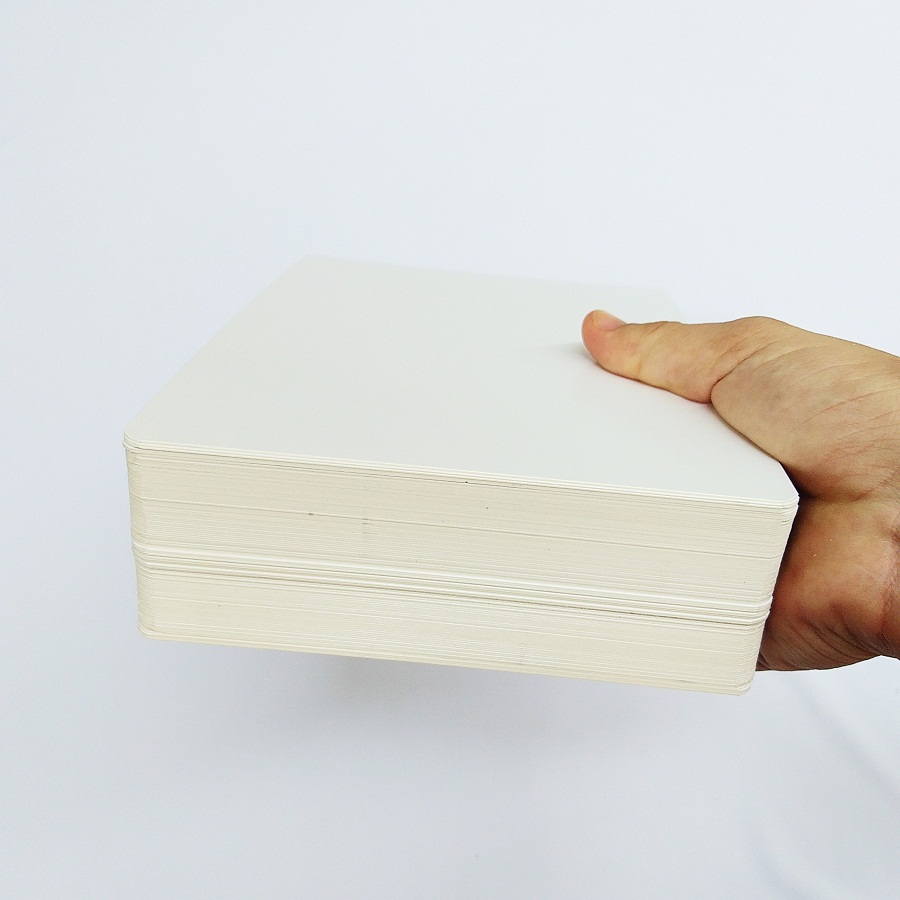 100 thẻ flashcard bìa cứng trắng giấy A4 A5 A6 A7 bo góc dùng làm flashcard theo phương pháp Glenn Doman - Flashcard Phan Liên