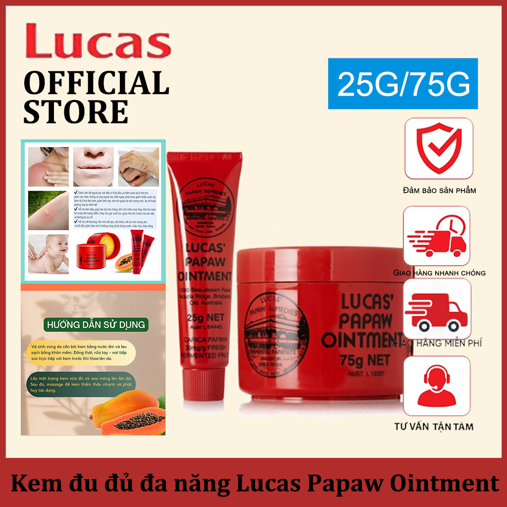 Kem đu đủ đa năng Lucas Papaw Ointment 25g / 75g của Úc