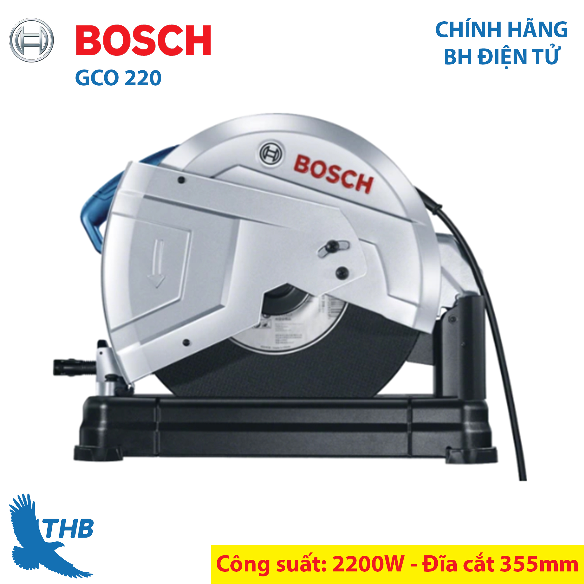 [Trả góp 0%] Máy cắt sắt Máy cắt bàn Bosch GCO 220 Công suất 2200W đá cắt 355 Dòng máy cắt sắt thay thế bản GCO 200 [THANH LÍ MÓP THÙNG]