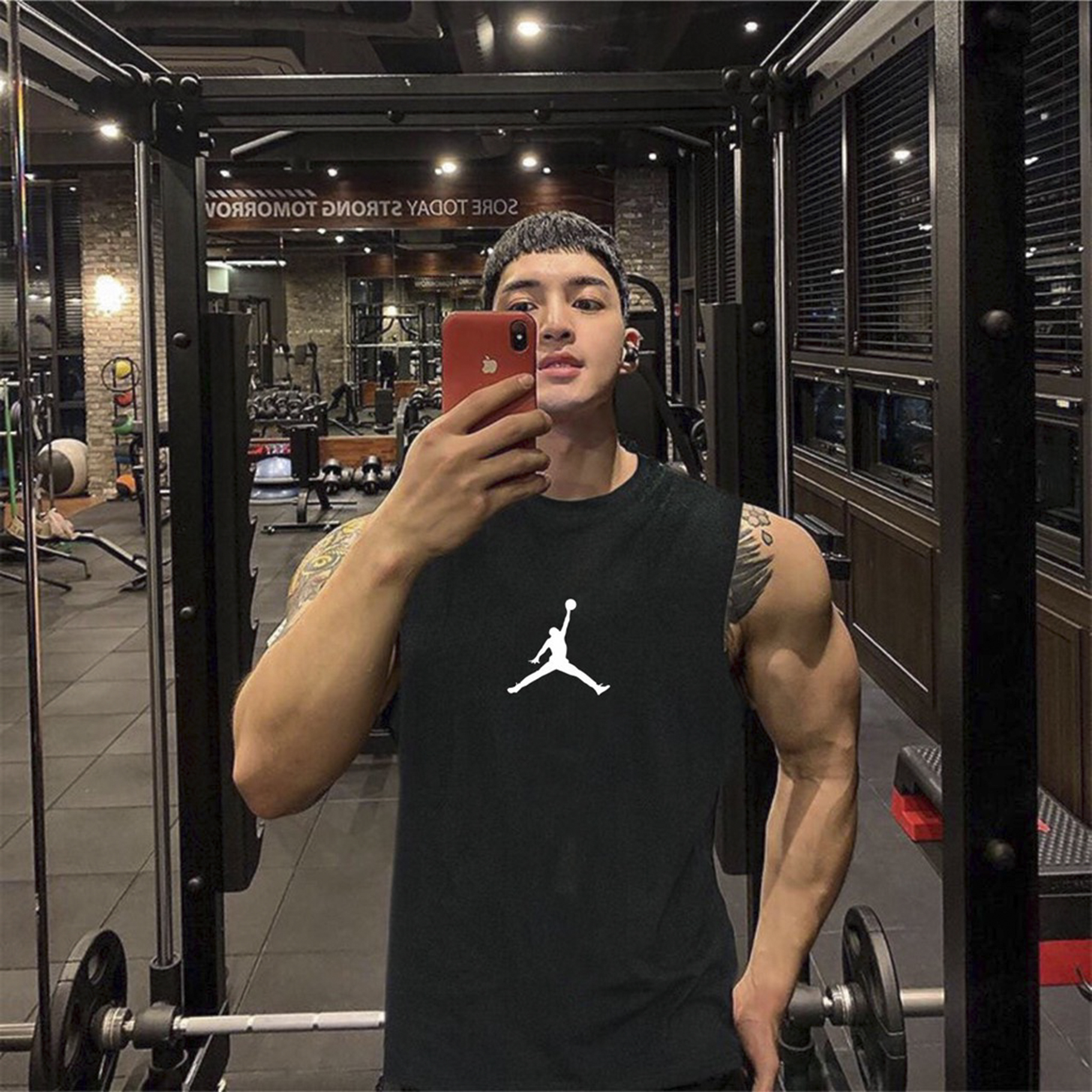 Áo Tanktop Tập Gym Sát Nách Thể Thao Nam Nữ Chất Liệu Thun Lạnh Thái Cao Cấp Ba Lỗ Bóng Rổ