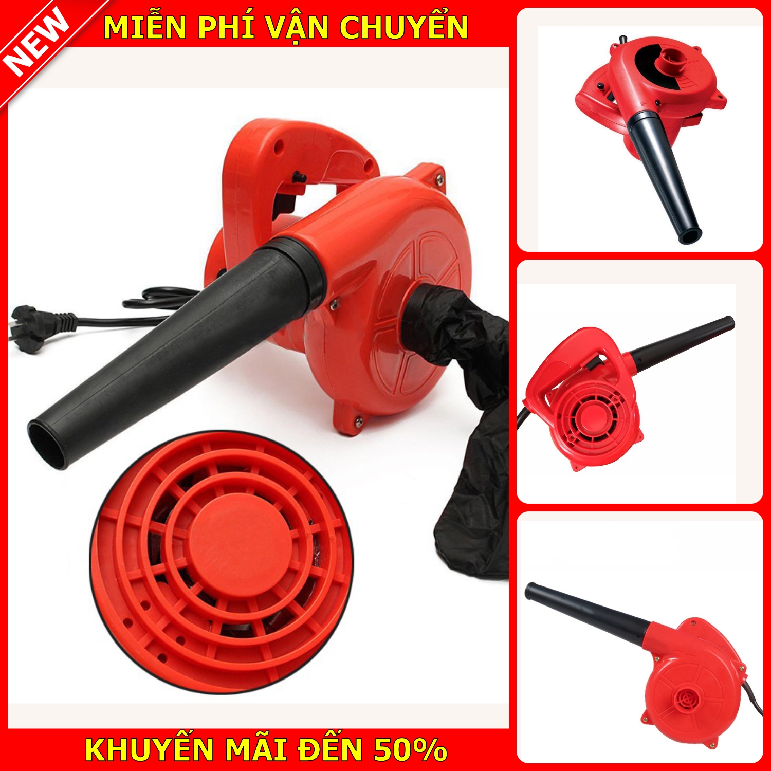 Máy Hút Thổi Bụi Cầm Tay T25T31 Máy thổi bụi mini Công Suất 900W nguồn 220v chất liêu nhựa cao cấp chuyên dùng trong việc vệ sinh phòng net vệ sinh máy móc màu đỏ bảo hành 12 tháng