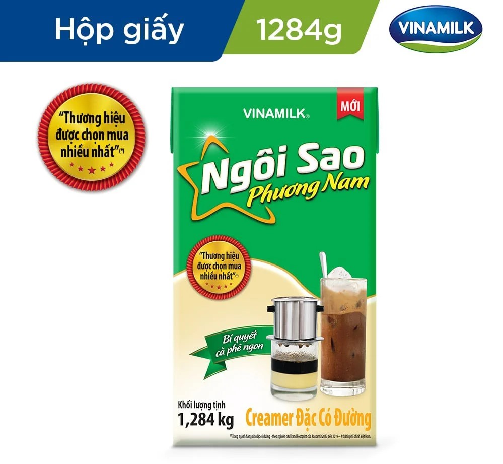 Sữa đặc Ngôi sao Phương Nam có đường 1,284kg