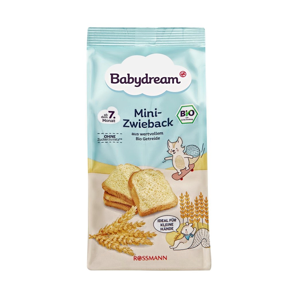 Bánh mì hữu cơ Babydream cho bé từ 7 tháng tuổi nội địa Đức