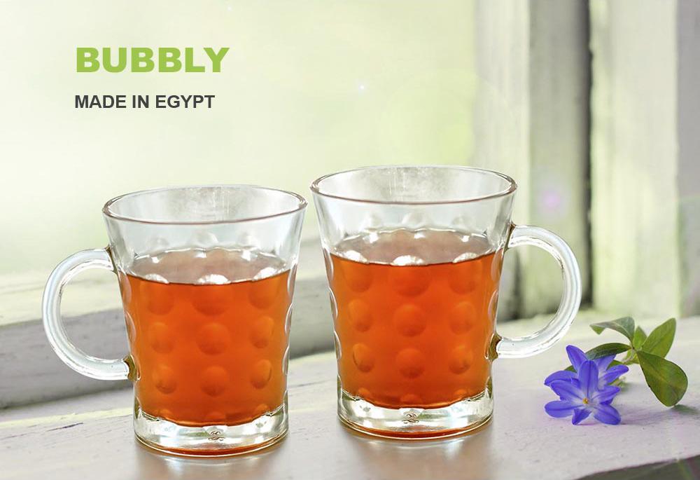 Bộ ly thủy tinh Ai Cập có quai 280ml