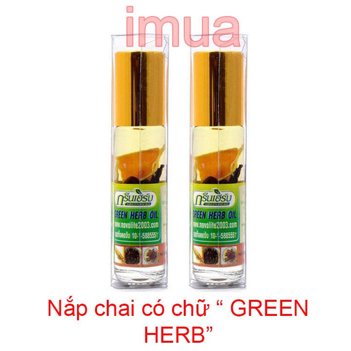 [HCM]Combo 2 chai Dầu gió Thái Lan Green Herb Oil 8ml từ thảo dược nhân sâm