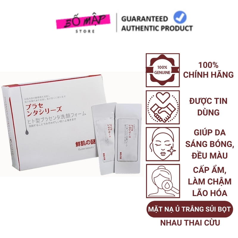 [SALE] [CAM KẾT 100% CHÍNH HÃNG] Mặt Nạ Ủ Trắng Sủi Bọt Nhau Thai Nhật Bản