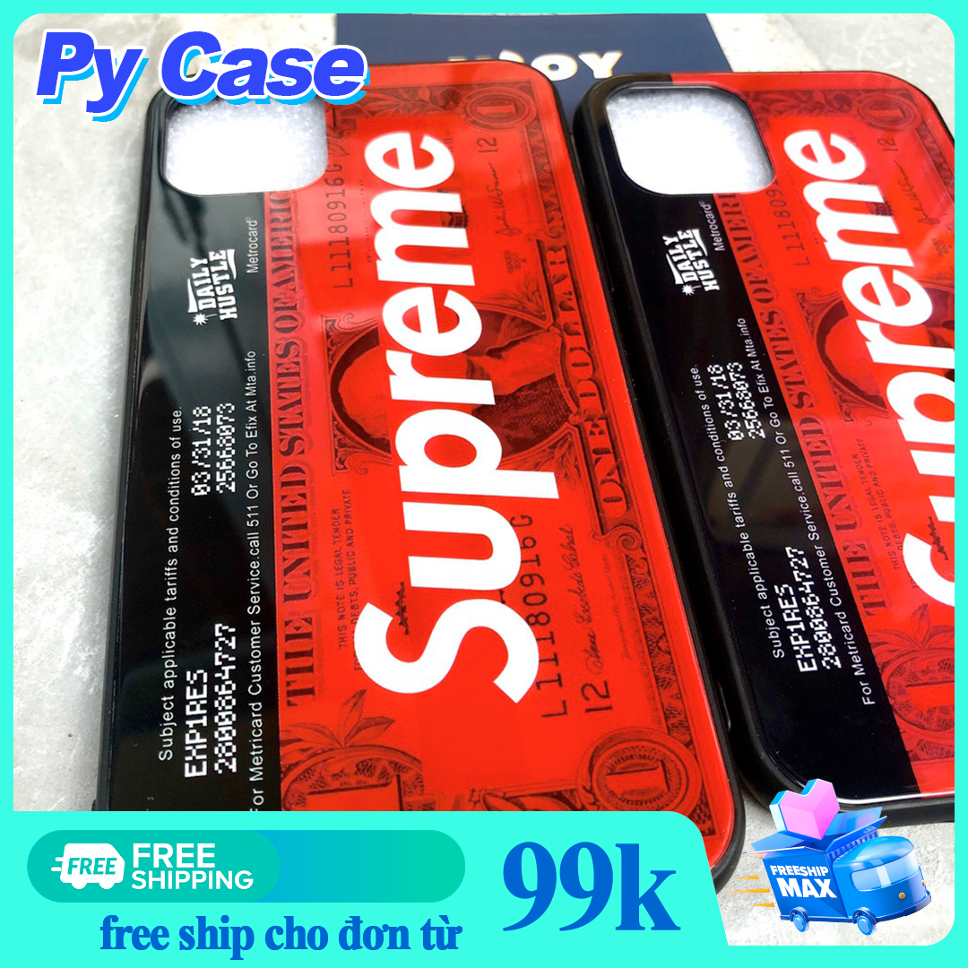 ỐP IPHONE TRÁNG GƯƠNG SUPREME ĐỎ 6 6S 7 7PLUS 8 8PLUS X XS XSMAX 11 PRO MAX
