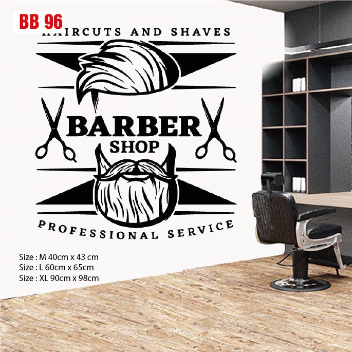 Decal dán làm đẹp cửa tiệm Barber và Salon P7