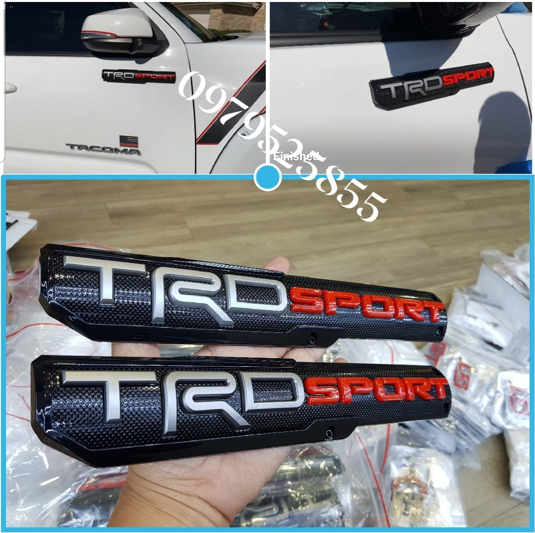 Tem xe- tem trd pro - trd sport- texas- tem xe ô tô- tem kim loại