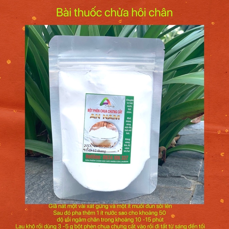 Bột Phèn chua chưng cất ngăn mồ hôi nách