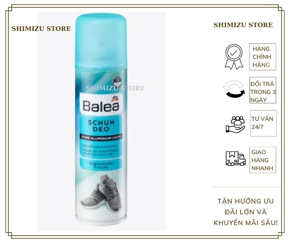 Xịt khử mùi hôi chân và giày 200ml Scholl và Balea Nội địa Đức Gattag