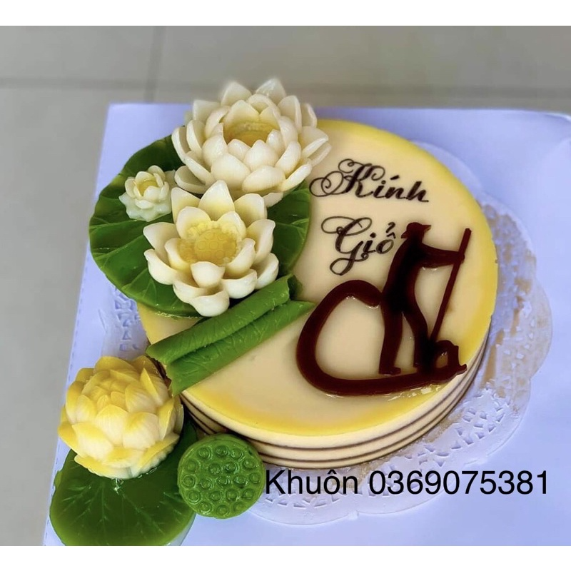 Combo 9 khuôn silicon bộ hoa sen to làm thạch rau câu/ xôi hoa đậu