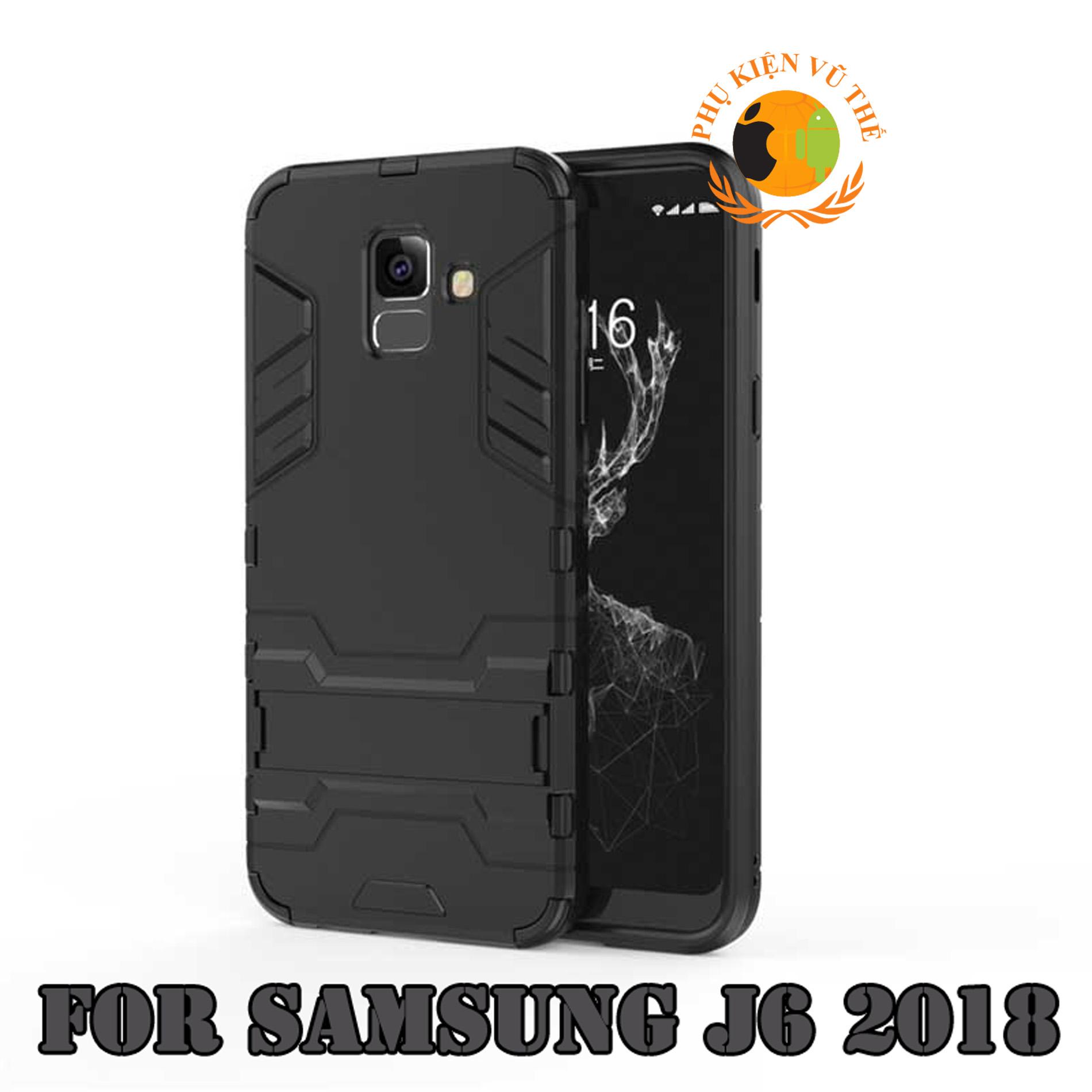 Ốp lưng chống sốc iron man cho samsung galaxy j6 2018 có dựng lưng
