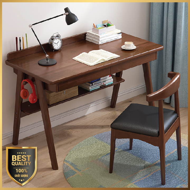Bàn Làm Việc Gỗ Tự Nhiên, Bàn Máy Tính Bắc Âu Đẹp - Giá Tốt - Bền Vững, Bộ Bàn Ghế Làm Việc Tại Nhà Và Văn Phòng Công Ty
