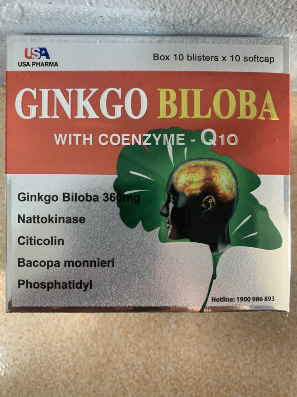 [HCM](HÀNG CHÍNH HÃNG) HOẠT HUYẾT DƯỠNG NÃO GINKGO BILOBA 360MG WITH COENZYME Q10 GIÚP TĂNG CƯỜNG LƯU THÔNG MÁU HỖ TRỢ LÀM GIẢM CÁC BIỂU HIỆN THIỂU NĂNG TUẦN HOÀN NÃO GIẢM CÁC DI CHỨNG SAU TAI BIẾN MẠCH MÁU NÃO HIỆU QUẢ HỘP 100V