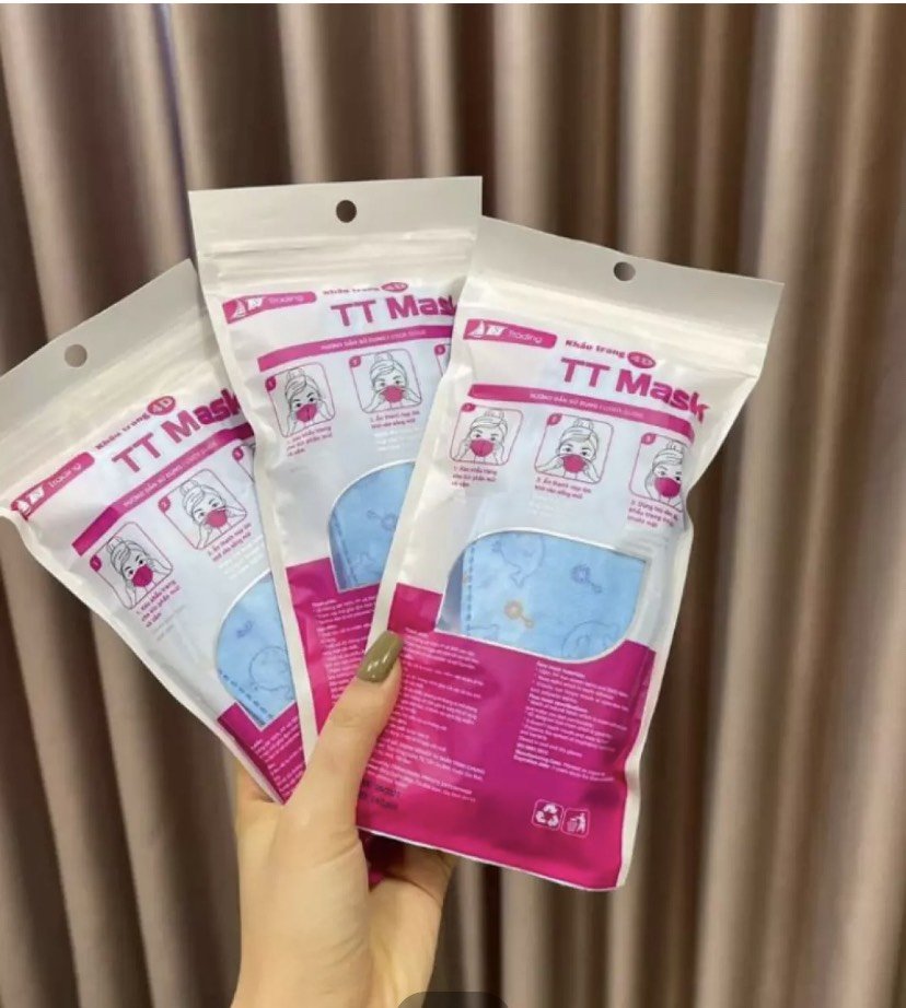 Túi 10 chiếc khẩu trang 4d mask kf94 trẻ em