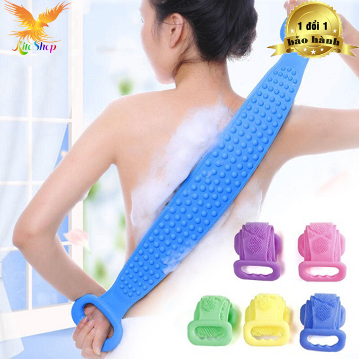 Dây Chà Lưng 2 mặt Bằng Silicone Nam Nữ Mẫu Mới - Đai chà lưng Đai tắm cọ lưng silicon siêu sạch,Cọ lưng silicon mềm mại an toàn và không độc khi sử dụng,cọ lưng,chà lưng,dây cọ lưng silicon tiện lợi