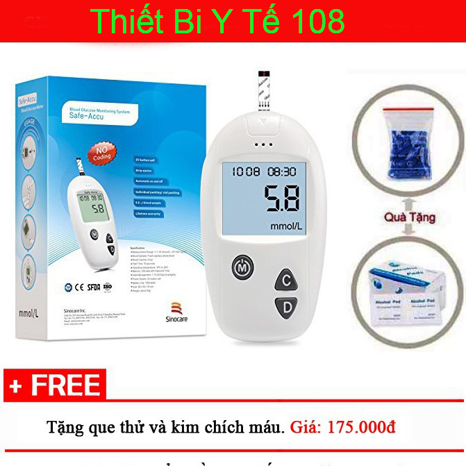 Máy Đo Đường Huyết Sino Care Safe-Accu