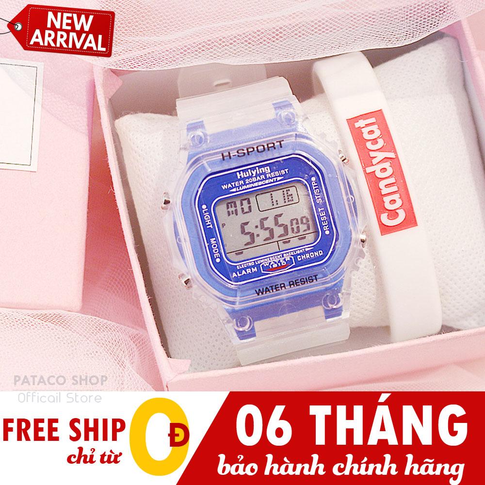 Đồng hồ thể thao nam nữ Candycat C29 , Đồng hồ điện tử , Dây cao su trong suốt siêu Cool , Có đèn Led ban đêm, Báo thức, Kháng nước 30M, Bảo hành 6 tháng