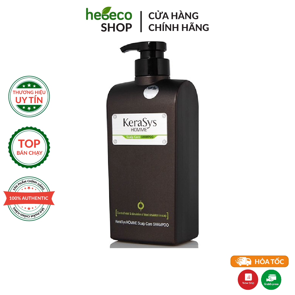 Dầu gội nam cao cấp chăm sóc da đầu, gàu hiệu quả kerasys homme scalp care 550ml - hàn quốc