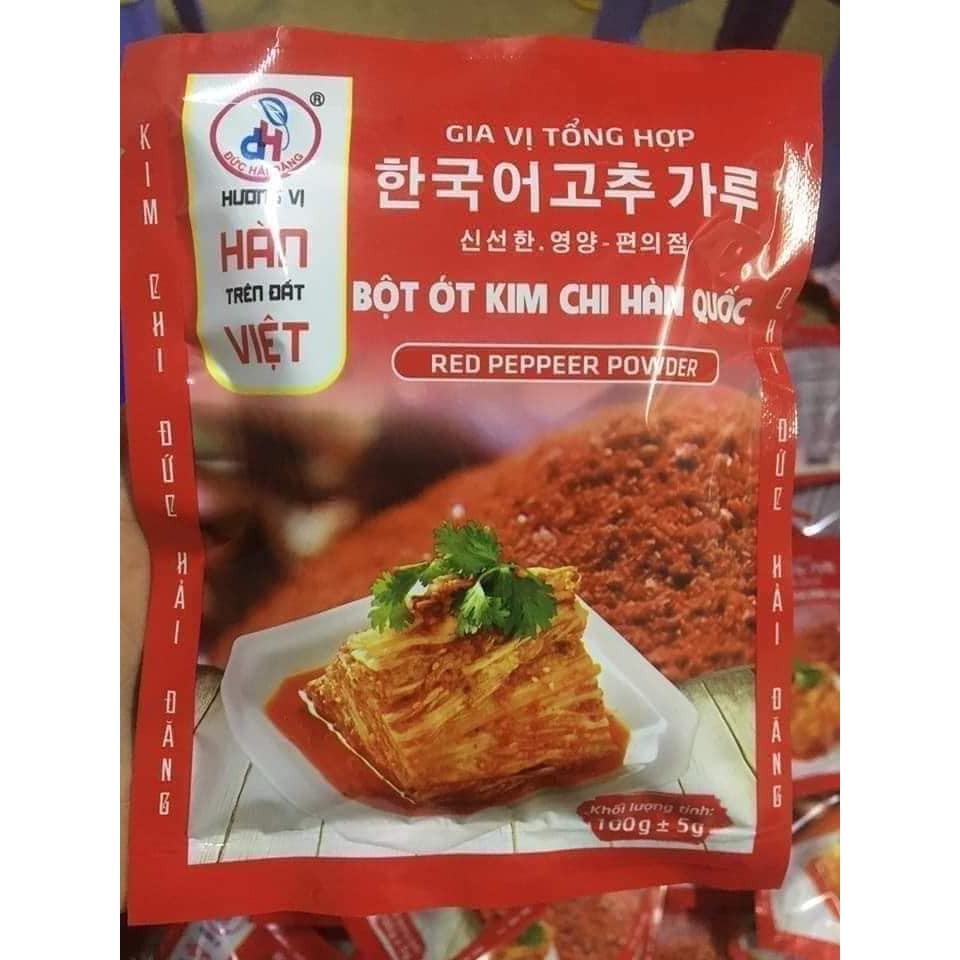 Bột ớt kim chi hàn quốc gói 100gr, ớt bột hàn quốc- ớt bột làm kim chi, bột ớt làm kim chi chuẩn vị hàn quốc
