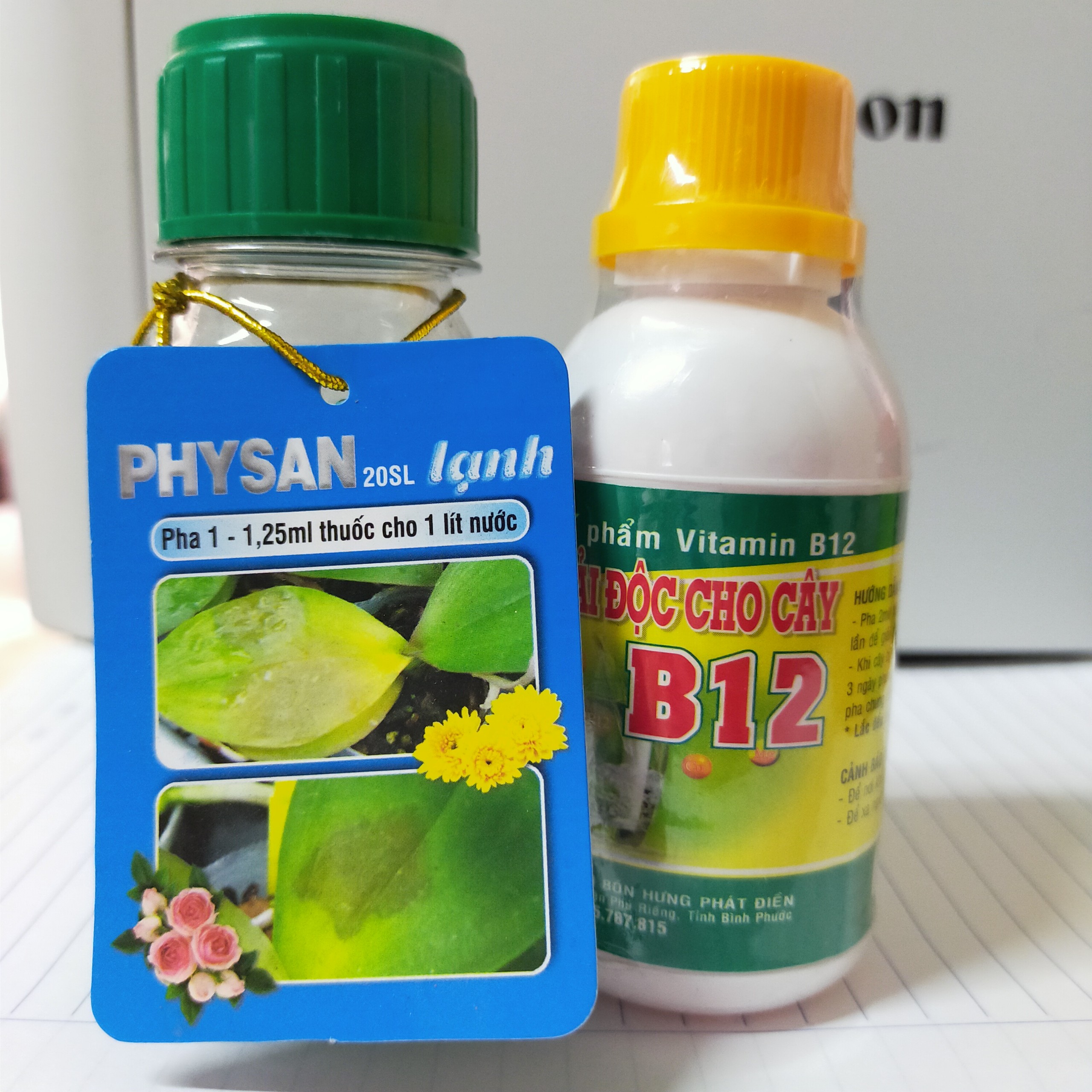 Combo sát khuẩn , diệt nấm Physan & B12 giải độc, chống sốc cây