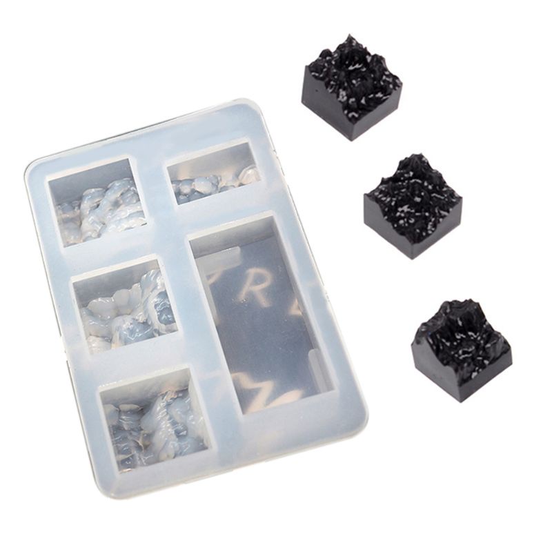 Khuôn nhựa silicon 5 hình dạng núi nguyên liệu DIY, resin