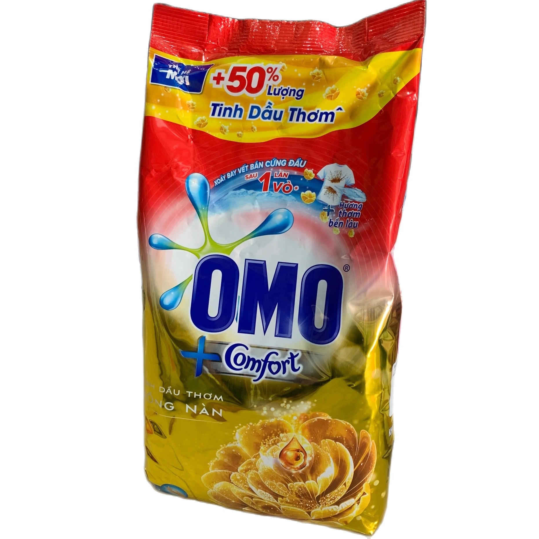 Bột giặt OMO Comfort tinh dầu thơm, bịch 5,5 Kg